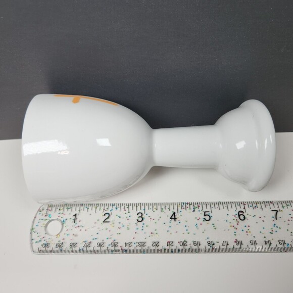 Autom Church Goblet Chalice 6 inch Ceramic White Gold Cross Blessing Cup - Picture 5 of 7